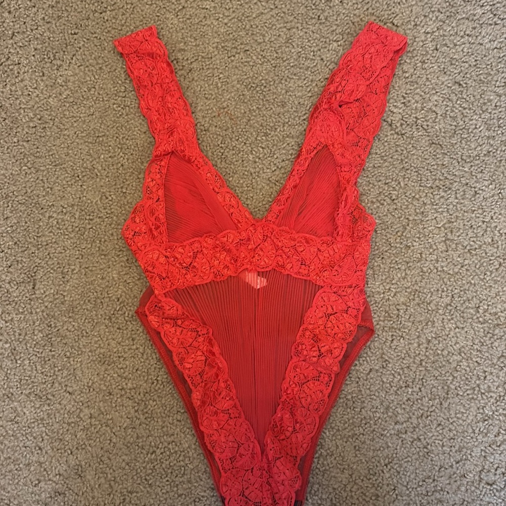 Red Lace Bodysuit